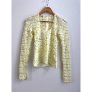 Nanushka Evie long sleeve seersucker gingham top *altered*